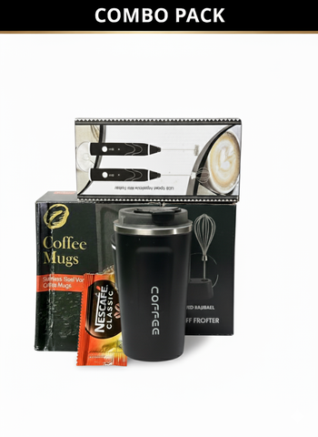 Coffee Mug & Beater Set | Perfect Combo for Home, Office & Travel